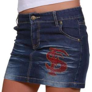   (FSU) Denim Blue Signature Logo Jean Skirt: Sports & Outdoors