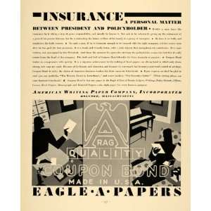   Writing Eagle Paper Coupon Bond   Original Print Ad: Home & Kitchen