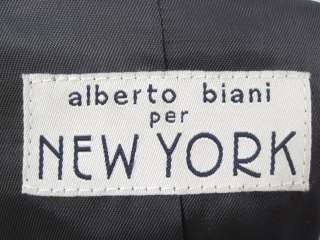 ALBERTO BIANI Gray Wool Button Blazer Jacket Sz 42  