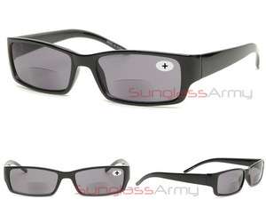 Square Frame Bifocal Reading Glasses / Sunglasses  