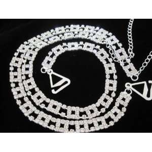   Swarovski Crystals Body Jewelry Rhinestone Bra Straps Dress Chains