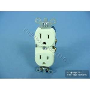 Leviton Almond INDUSTRIAL SLIM BODY Receptacle Duplex Outlet 15A 5262 