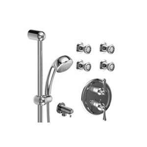   Balance System with Hand Shower Rail and 4 Body Jets KIT 242MALBNC