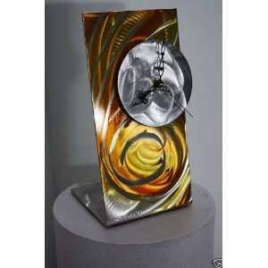   Handpainted Metal Art Clock, Design by Wilmos Kovacs