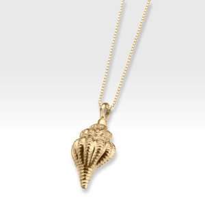  14kt Gold Conch Shell Cremation Jewelry Jewelry
