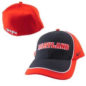   Terrapins Red Drift Signal Swoosh Flex Fit Hat: Sports & Outdoors