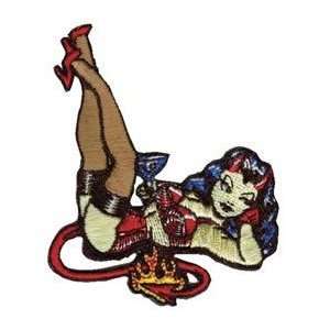   Sexy Martini Devil Girl Embroidered iron on Patch JJ5: Everything Else