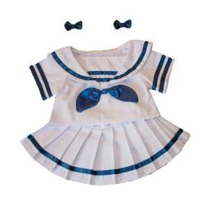  Sailor Girl w/Bows Dress Outfit Teddy Bear Clothes Fit 14 