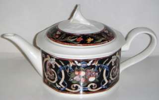 brand villeroy boch pattern intarsia piece teapot w lid condition
