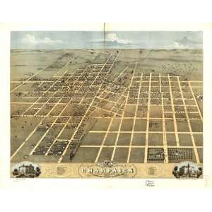   , Champaign County, Illinois 1869. Drawn by A. Ruger.