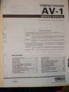 Yamaha Service Manual~AV 1 Compact System~TCD/SW/NX  
