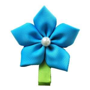  Teal Blue Cosmo Flower Hair Pin: Beauty