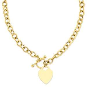 14k Heart Charm Necklace: Jewelry