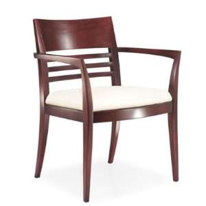   Guest Side Reception Arm Chair, Wood Back: Office Products