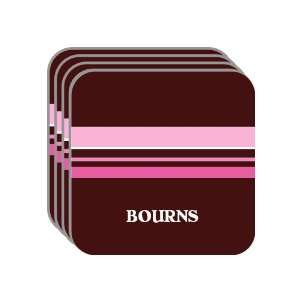 Personal Name Gift   BOURNS Set of 4 Mini Mousepad Coasters (pink 