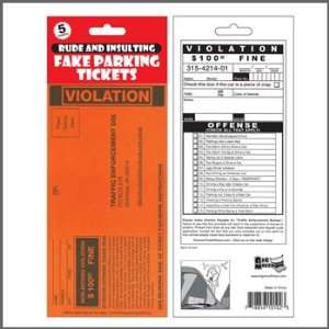  Fake Parking Tickets   Pack of 5: Toys & Games