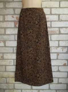 Long Brown Blended Soft MoleSkin BRIGGS Straight Skirt 8  