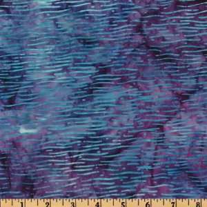  44 Wide Artisan Batiks: Aqua Spa Batik Lines Grape 