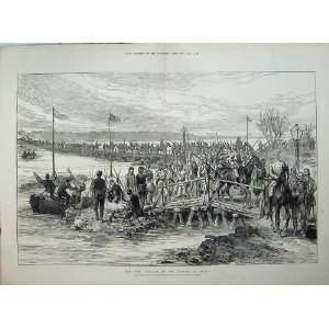  War 1877 Passage Danube Braila River Horses Soldiers: Home 
