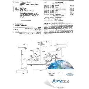  NEW Patent CD for BRAKE SYSTEM 