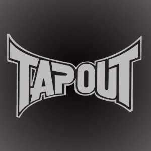  TAPOUT MMA UFC SILVER DECAL STICKER 6X4 Automotive