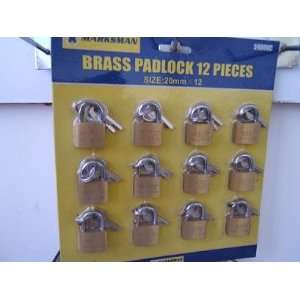  Assorted Brass Padlocks   25mm, 30mm, 40mm: Home 