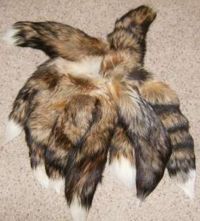 Canadian Red Fox Tail Natural Fur Key Chain  Large  