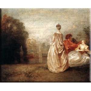   16x13 Streched Canvas Art by Watteau, Jean Antoine: Home & Kitchen