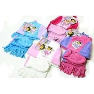   Dora The Explorer Girls Fleece Winter Scarf Mittens Hat: Toys & Games