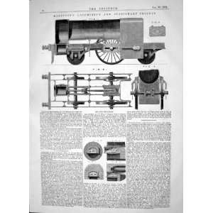  ENGINEERING 1863 MAKINSON LOCOMOTIVE STATIONARY ENGINE 