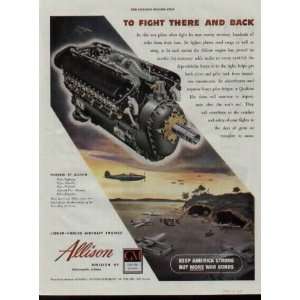   1944 ALLISON Division of General Motors Ad, A1741: Everything Else