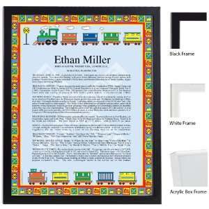    11 x 14 Train Scroll with Black Frame: Arts, Crafts & Sewing