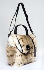   Fur Handbag Cross Body Bag Purse Satchel Bod & Christensen NEW  