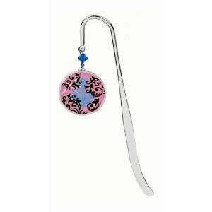  Glam Pink Crystal Charm Bookmark 
