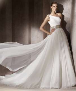   shoulder Chiffon Summer Wedding dress Bridal Gown Free SZ NEW!!  