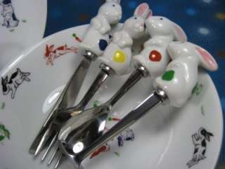 Rabbit Design Taitu Childs Baby Dinnerware Set 7 Piece  