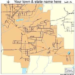  Street & Road Map of East Brewton, Alabama AL   Printed 