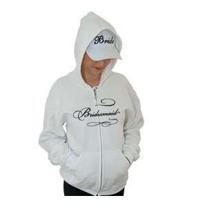  Bridesmaid Hooded Sweatshirt (Size X large, Full Zip 