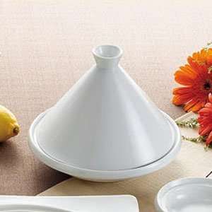  White Tajine Dish with Lid 8 1/2 x 9   8 / CS Kitchen 