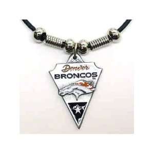 Broncos Pewter Necklace 