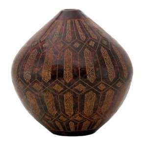 Geometric Design in Brown Vase 
