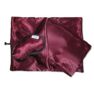   : PamBee luxury travel blanket set (Bordeaux design): Home & Kitchen