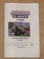 Swisher Zero Turn ZT2460 Riding Mower Owners Manual  