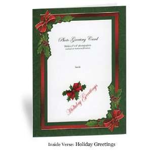 Holly Holiday Photo Greeting Card Arts, Crafts & Sewing