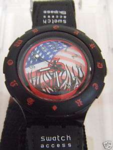 SHB100 New Swatch   1997 Access Palmer America Flag  