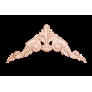 Hand Carved Solid Maple Corner w Snail Onlay Large Size, Model 5020