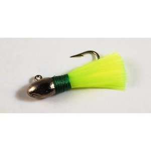 Bomber Nylure Pompano Jigs   1/2 oz Chrome Chartreuse  