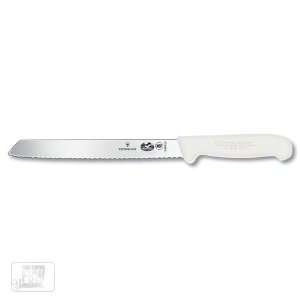   5253721 8 White Fibrox® Slant Tip Bread Knife: Home & Kitchen