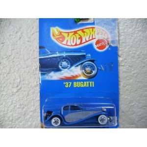  Hot Wheels 37 Bugatti #28 All Blue Card Blue with Basic 