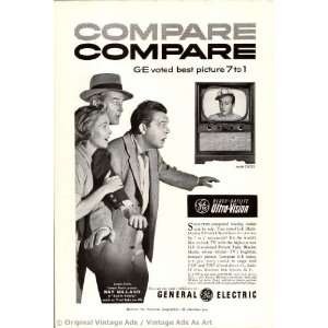  1953 General Electric (Ray Milland) Compare! Vintage Ad 